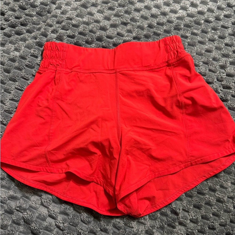 Vibrant Red Women's Athletic Shorts